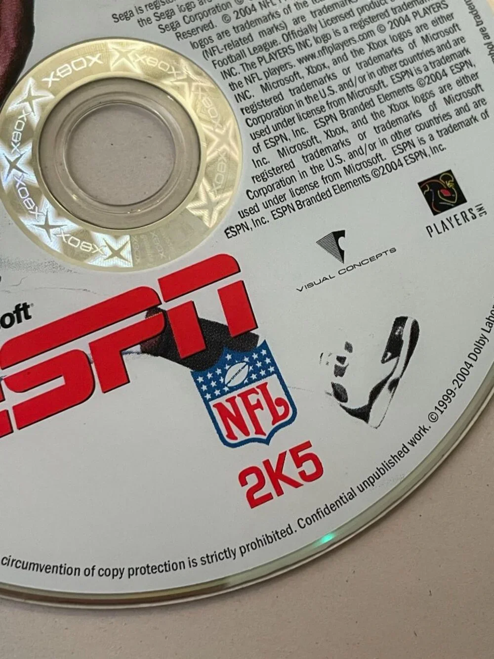 XBOX LIVE NFL ESPN 2K5 BY SEGA ONLINE ENABLED Disc Only untested